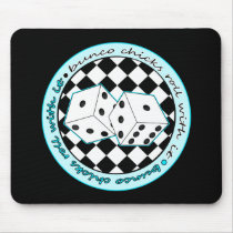 Bunco Chicks Roll With It - Blue mousepads