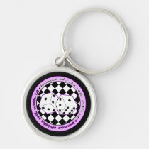 Bunco Chicks Roll With It - Purple keychains