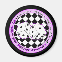 Bunco Chicks Roll With It - Purple Magnet