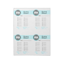 Bunco Chicks Roll with it Score Card Blue - 160 notepads