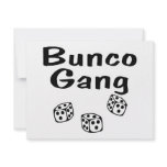 Bunco Gang Custom Invitations