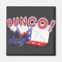 bunco july magnets