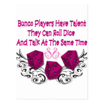bunco players have talent #2 post cards