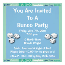 Bunco Subway Art Invitation By Artinspired