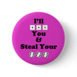 Bunco Warning Pinback Buttons