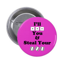Bunco Warning Pinback Buttons