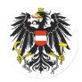Bundesadler, Austria Round Sticker