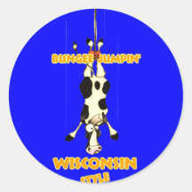 Bungee Jumpin' Wisconsin style Stickers