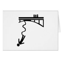 Bungee jumping greeting cards