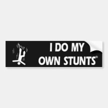 Bungee Jumping My Own Stunts Bumper Sticker