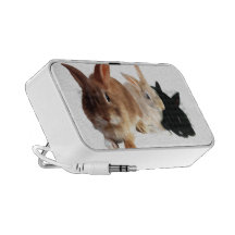 Bunnies Doodle Portable Speakers