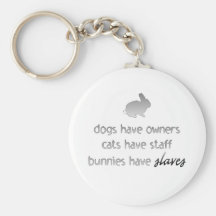 Bunnies Have Slaves Key Chain