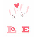 Bunnies in Love Cute Rabbit Valentine Kids t-shirts