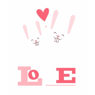 Bunnies in Love Cute Rabbit Valentine Kids Tee Shirt by LisaMarieDesign