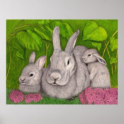 Bunnies Posters by Paden_Gallery