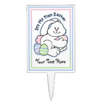 Bunny 1st Easter cake picks