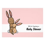 Bunny and baby customisable Baby Shower Invitation
