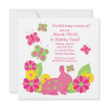 Bunny and Butterflies Girl's Birthday Invitation