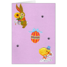 Bunny and Chick Easter Card