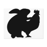 bunny and chicken icon post cards