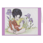 Bunny and irises card