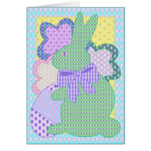 Bunny applique card I