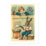 Bunny Boiling Easter Eggs Post Card