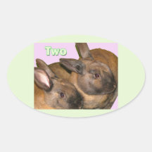 Bunny Bunnies Two Bunnies Stickers