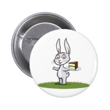 Bunny Cake Pinback Buttons