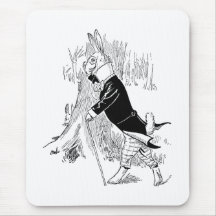 Bunny Dressed Up for a Date Mousepads
