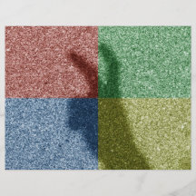 Bunny ears shadow four colour grid flyers