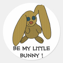 bunny etiquetas redondas