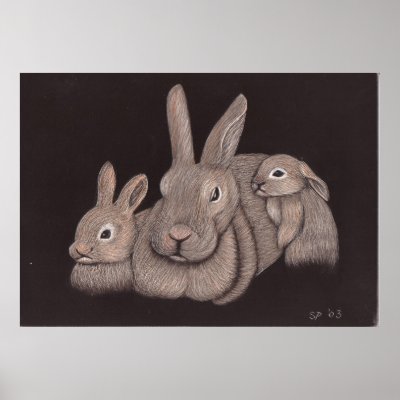 Bunny Family Posters by Paden_Gallery