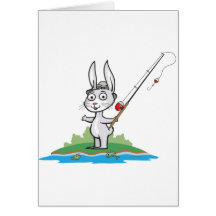 Bunny Fishing Greeting Card