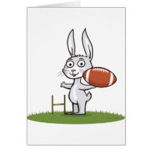 Bunny Football Greeting Card