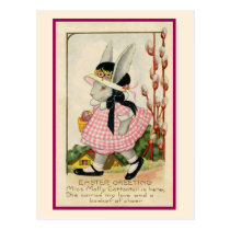 Bunny Girl Easter Postcard postcards