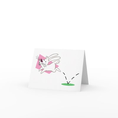 Bunny Hop Note Card by adrianropp