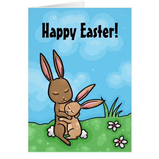 Bunny hug easter card