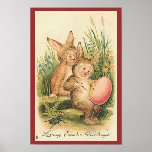 Bunny Kid's Easter Poster