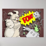 Bunny Kills Robot Poster