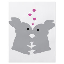 bunny kiss icon custom flyer