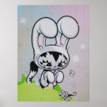 Bunny Kitty Butterfly Print