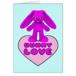 Bunny Love Pink Rabbit Cute Card