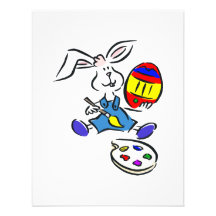Bunny Painting Eggs Personalized Invite