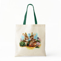 Bunny Patch Tote Bags