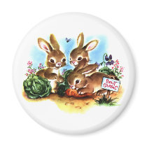 Bunny Patch Refrigerator Magnets