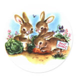 Bunny Patch Round Stickers