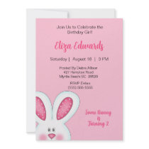 Bunny Rabbit Birthday Invitation