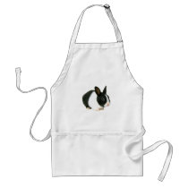 Bunny Rabbit Black & White Apron