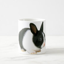 Bunny Rabbit Black & White Mugs